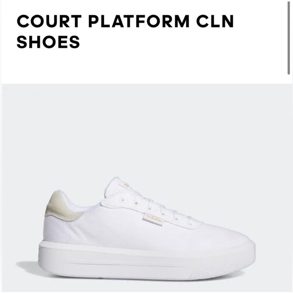 Women’s Adidas Court Platform CLN Sneaker (Size 8)